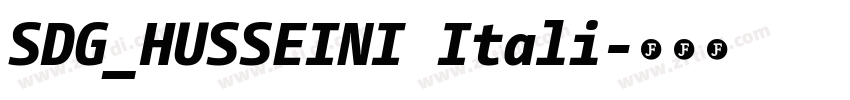 SDG_HUSSEINI Itali字体转换